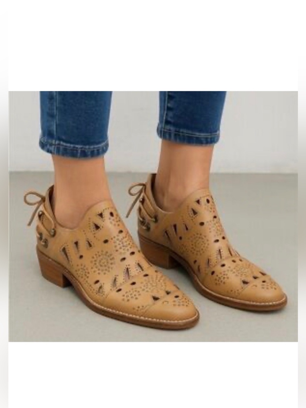 Musse & Cloud Coolise Laser Cut Ankle Booties / Sz 10Anthropologie